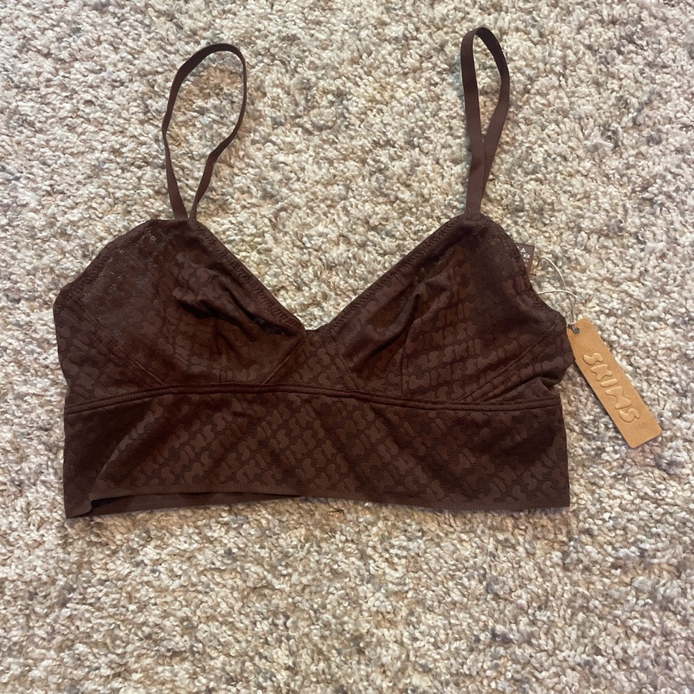 skims brown bra